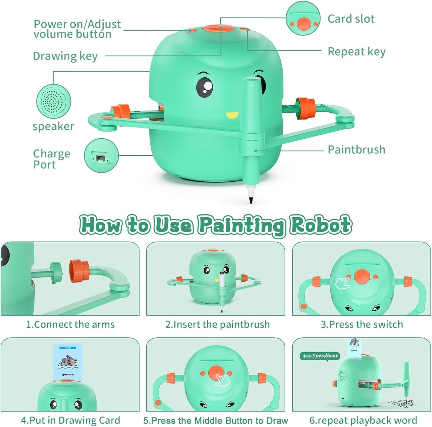 ArtPal Junior™ – A Drawing Robot That Guides Your Kids to Learn, Draw & Grow